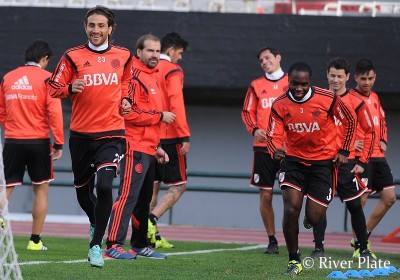Entrenamiento en el Monumental. (Foto: Prensa River)