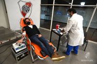 Ignacio Villarroel, Secretario de River, fue uno de los donantes.