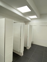 Los nuevos baños en tribunas Sívori y San Martín.