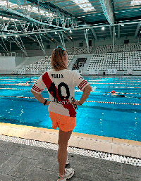 Yulia Obynochnaya, en el complejo natatorio del Club.