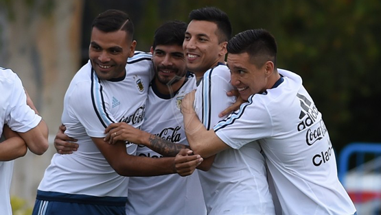 Los jugadores de River en la Seleccin