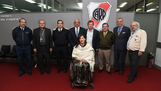 D'Onofrio y Gabriela Michetti, en el Monumental