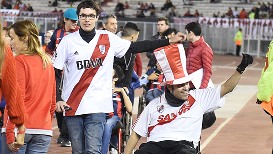 Accin de River sin Barreras en la previa vs. San Lorenzo