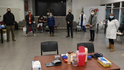 Jornada de donación voluntaria de sangre en el Monumental