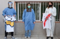 Acci�n de Fundaci�n River en un hogar de ni�os