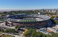 La nueva obra de la fachada en la tribuna Belgrano