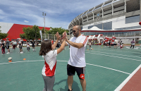 Un día de fútbol, juegos y familia riverplatense