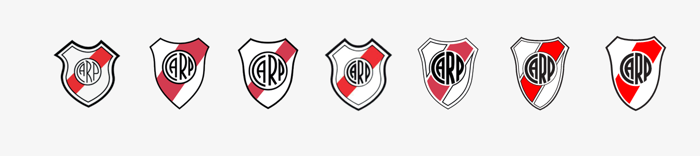 Evolución histórica Escudo River Plate